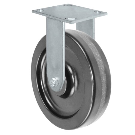 Casterhq 8"x2" Phenolic Wheel, Rigid Caster, Plate Size: 4-1/2x6-1/4", C 35CR820PH84B-04